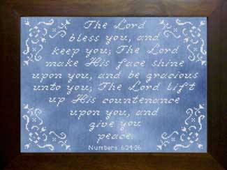 The Lord Will Bless You - Numbers 6:24-26 - Fabric Color Nuthatch